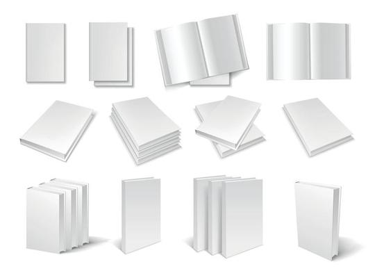 Blank book templates set