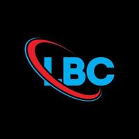 logotipo de lbc. letra lbc. diseño del logotipo de la letra lbc. logotipo de lbc iniciales vinculado con círculo y logotipo de monograma en mayúsculas. tipografía lbc para tecnología, negocios y marca inmobiliaria. vector