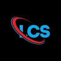 logotipo de lcs. carta de lcs. diseño del logotipo de la letra lcs. logotipo de las iniciales lcs vinculado con un círculo y un logotipo de monograma en mayúsculas. Tipografía lcs para tecnología, negocios y marca inmobiliaria. vector