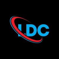 logotipo de ldc. carta ldc. diseño del logotipo de la letra ldc. logotipo de las iniciales ldc vinculado con un círculo y un logotipo de monograma en mayúsculas. tipografía ldc para tecnología, negocios y marca inmobiliaria. vector