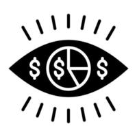 Business Vision Glyph Icon vector