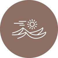 Desert Sand Line Circle Background Icon vector