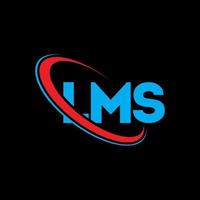 logotipo de lms. carta de películas. diseño de logotipo de letra lms. logotipo de iniciales lms vinculado con círculo y logotipo de monograma en mayúsculas. Tipografía de lms para tecnología, negocios y marca inmobiliaria. vector