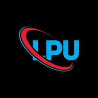 logotipo de lpu. letra lpu. diseño de logotipo de letra lpu. logotipo de lpu de iniciales vinculado con círculo y logotipo de monograma en mayúsculas. tipografía lpu para tecnología, negocios y marca inmobiliaria. vector