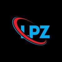 logotipo de lpz. letra lpz. diseño del logotipo de la letra lpz. logotipo de iniciales lpz vinculado con círculo y logotipo de monograma en mayúsculas. Tipografía lpz para tecnología, negocios y marca inmobiliaria. vector