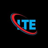 logotipo de lte. letra lt. diseño de logotipo de letra lte. Logotipo de las iniciales lte vinculado con un círculo y un logotipo de monograma en mayúsculas. tipografía lte para tecnología, negocios y marca inmobiliaria. vector