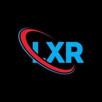 logotipo de lxr. letra lxr. diseño del logotipo de la letra lxr. logotipo de iniciales lxr vinculado con círculo y logotipo de monograma en mayúsculas. Tipografía lxr para tecnología, negocios y marca inmobiliaria. vector