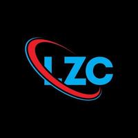 logotipo de lzc. letra lzc. diseño del logotipo de la letra lzc. logotipo de iniciales lzc vinculado con círculo y logotipo de monograma en mayúsculas. Tipografía lzc para tecnología, negocios y marca inmobiliaria. vector