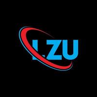 LZU logo. LZU letter. LZU letter logo design. Initials LZU logo linked with circle and uppercase monogram logo. LZU typography for technology, business and real estate brand. vector