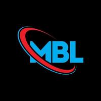 MBL logo. MBL letter. MBL letter logo design. Initials MBL logo linked with circle and uppercase monogram logo. MBL typography for technology, business and real estate brand. vector