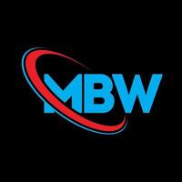 logotipo de MBW. letra mbw. diseño del logotipo de la letra mbw. logotipo de iniciales mbw vinculado con círculo y logotipo de monograma en mayúsculas. tipografía mbw para tecnología, negocios y marca inmobiliaria. vector