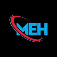 MEH logo. MEH letter. MEH letter logo design. Initials MEH logo linked with circle and uppercase monogram logo. MEH typography for technology, business and real estate brand. vector