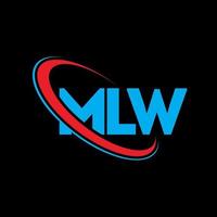 logotipo de mw. letra mw. diseño del logotipo de la letra mlw. Logotipo de las iniciales mlw vinculado con un círculo y un logotipo de monograma en mayúsculas. tipografía mlw para tecnología, negocios y marca inmobiliaria. vector