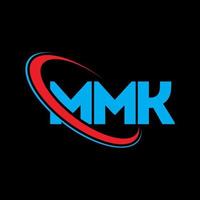 logotipo mmk. letra mmk. diseño del logotipo de la letra mmk. Logotipo de iniciales mmk vinculado con círculo y logotipo de monograma en mayúsculas. tipografía mmk para tecnología, negocios y marca inmobiliaria. vector