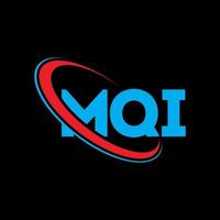 logotipo mqi. letra mqi. diseño del logotipo de la letra mqi. logotipo de mqi de iniciales vinculado con círculo y logotipo de monograma en mayúsculas. tipografía mqi para tecnología, negocios y marca inmobiliaria. vector