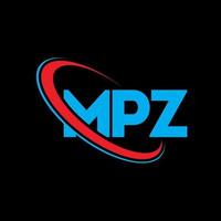 MPZ logo. MPZ letter. MPZ letter logo design. Initials MPZ logo linked with circle and uppercase monogram logo. MPZ typography for technology, business and real estate brand. vector