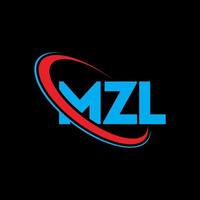 MZL logo. MZL letter. MZL letter logo design. Initials MZL logo linked with circle and uppercase monogram logo. MZL typography for technology, business and real estate brand. vector