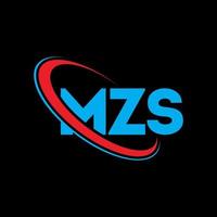 MZS logo. MZS letter. MZS letter logo design. Initials MZS logo linked with circle and uppercase monogram logo. MZS typography for technology, business and real estate brand. vector