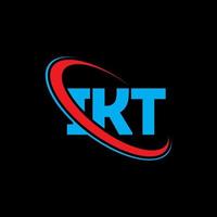 IKT logo. IKT letter. IKT letter logo design. Initials IKT logo linked with circle and uppercase monogram logo. IKT typography for technology, business and real estate brand. vector