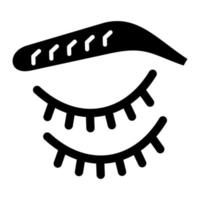 Eyebrow Glyph Icon vector