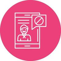 No Speak Line Circle Background Icon vector