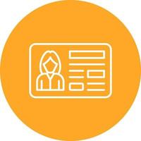Member Card Line Circle Background Icon vector