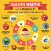 Playground infographic elements, flat style vector