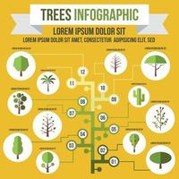 infografía de árbol, estilo plano vector