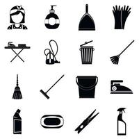 Cleaning simple icons vector