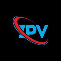 IPV logo. IPV letter. IPV letter logo design. Initials IPV logo linked with circle and uppercase monogram logo. IPV typography for technology, business and real estate brand. vector