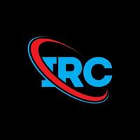 logotipo de irc. carta irc. diseño de logotipo de letra irc. logotipo de iniciales irc vinculado con círculo y logotipo de monograma en mayúsculas. tipografía irc para tecnología, negocios y marca inmobiliaria. vector