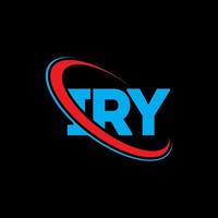 IRY logo. IRY letter. IRY letter logo design. Initials IRY logo linked with circle and uppercase monogram logo. IRY typography for technology, business and real estate brand. vector