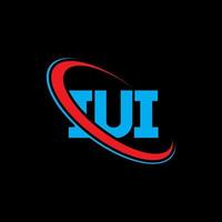 IUI logo. IUI letter. IUI letter logo design. Initials IUI logo linked with circle and uppercase monogram logo. IUI typography for technology, business and real estate brand. vector