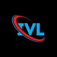 logotipo de IVL. letra IV. diseño del logotipo de la letra ivl. logotipo de iniciales ivl vinculado con círculo y logotipo de monograma en mayúsculas. Tipografía ivl para tecnología, negocios y marca inmobiliaria. vector