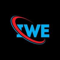 logotipo de iwe. carta iwe. diseño del logotipo de la letra iwe. logotipo de iwe iniciales vinculado con círculo y logotipo de monograma en mayúsculas. tipografía iwe para tecnología, negocios y marca inmobiliaria. vector