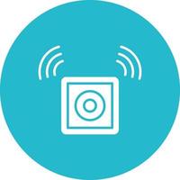 Emergency Button Glyph Circle Background Icon vector