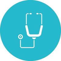 Stethoscope Glyph Circle Background Icon vector