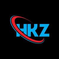 logotipo hkz. letra hz. diseño del logotipo de la letra hkz. logotipo de las iniciales hkz vinculado con un círculo y un logotipo de monograma en mayúsculas. tipografía hkz para tecnología, negocios y marca inmobiliaria. vector