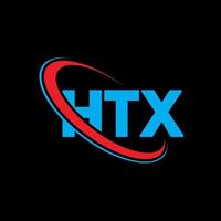 logotipo htx. letra hx. diseño del logotipo de la letra htx. logotipo de iniciales htx vinculado con círculo y logotipo de monograma en mayúsculas. tipografía htx para tecnología, negocios y marca inmobiliaria. vector