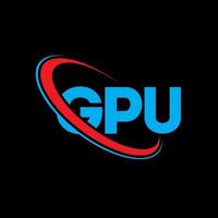 GPU logo. GPU letter. GPU letter logo design. Initials GPU logo linked with circle and uppercase monogram logo. GPU typography for technology, business and real estate brand. vector