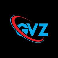 logotipo gvz. letra gvz. diseño del logotipo de la letra gvz. logotipo de iniciales gvz vinculado con círculo y logotipo de monograma en mayúsculas. tipografía gvz para tecnología, negocios y marca inmobiliaria. vector