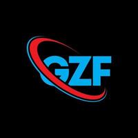 GZF logo. GZF letter. GZF letter logo design. Initials GZF logo linked with circle and uppercase monogram logo. GZF typography for technology, business and real estate brand. vector