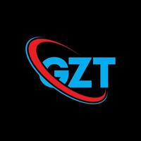 GZT logo. GZT letter. GZT letter logo design. Initials GZT logo linked with circle and uppercase monogram logo. GZT typography for technology, business and real estate brand. vector