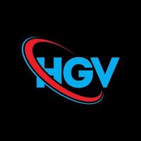 HGV logo. HGV letter. HGV letter logo design. Initials HGV logo linked with circle and uppercase monogram logo. HGV typography for technology, business and real estate brand. vector