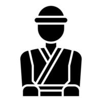 iconos de glifo de judo vector