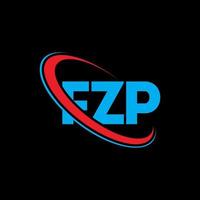 FZP logo. FZP letter. FZP letter logo design. Initials FZP logo linked with circle and uppercase monogram logo. FZP typography for technology, business and real estate brand. vector