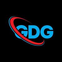GDG logo. GDG letter. GDG letter logo design. Initials GDG logo linked with circle and uppercase monogram logo. GDG typography for technology, business and real estate brand. vector