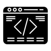 Web Programming Glyph Icon vector