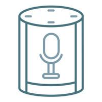 Voice Assistant Line Two Color Icon vector