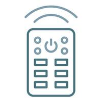 Smart Remote Control Line Two Color Icon vector